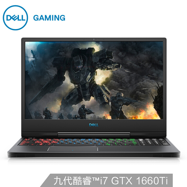 戴尔DELL G7 15.6英寸远程办公游戏笔记本电脑(九代i7-9750H 16G 1TSSD GTX1660Ti 6G独显 240Hz 2年全智)黑