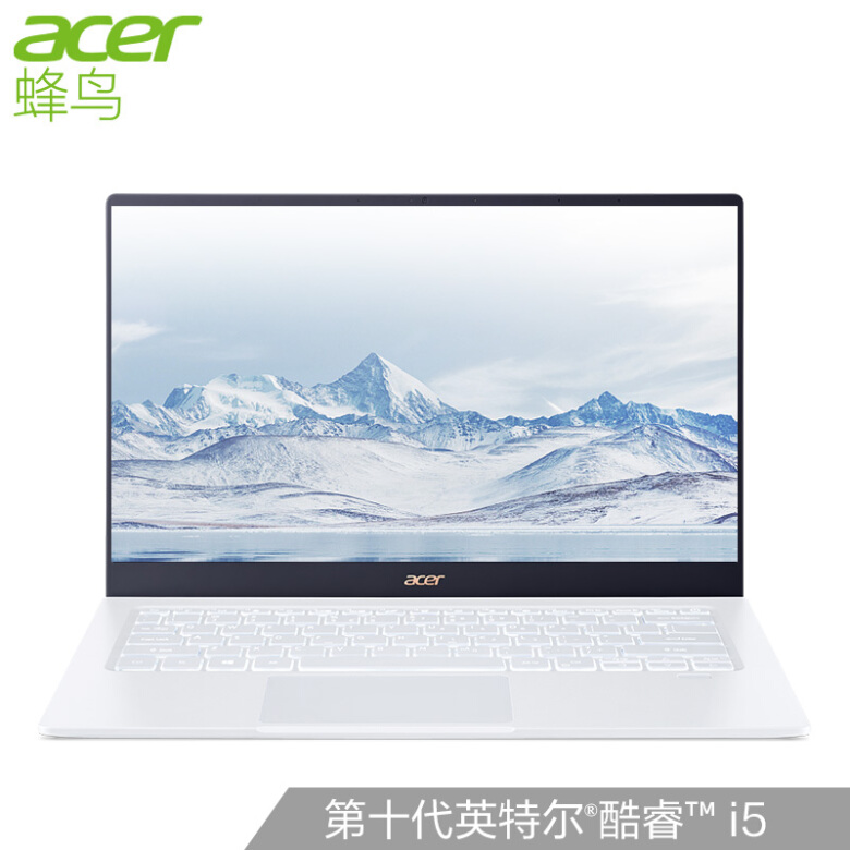 宏碁(Acer)蜂鸟5 十代酷睿 轻薄本 全面屏 触控屏 book 宏基笔记本电脑 990g 全金属 长续航 wifi6(十代i5-1035G1 8G 512GSSD MX250独显 指纹识别)白