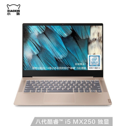 联想（Lenovo）小新Air14英寸 超轻薄笔记本电脑 i5-8265U 8G 256G MX250复古金