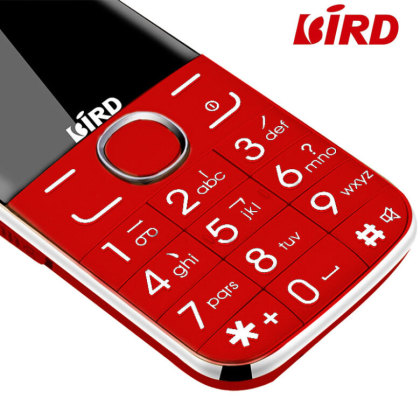 波导 BiRD A520 超长待机 双卡双待 直板按键 红色 移动联通2G
