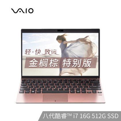 VAIO SX12 12.5英寸 897克 窄边框轻薄商务办公笔记本电脑（i7-8565U 16G 512G SSD FHD WIn10专业版) 金榈棕